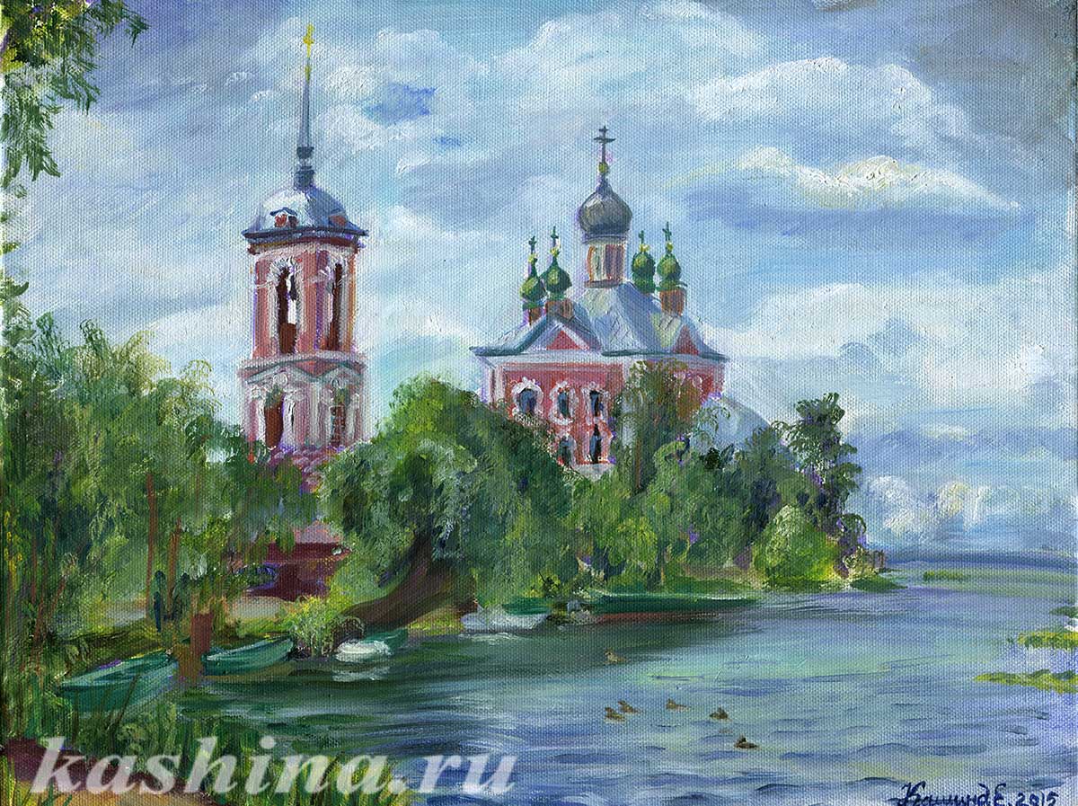 "Church of the 40 Martyrs" Painting by Evgeniya Kashina