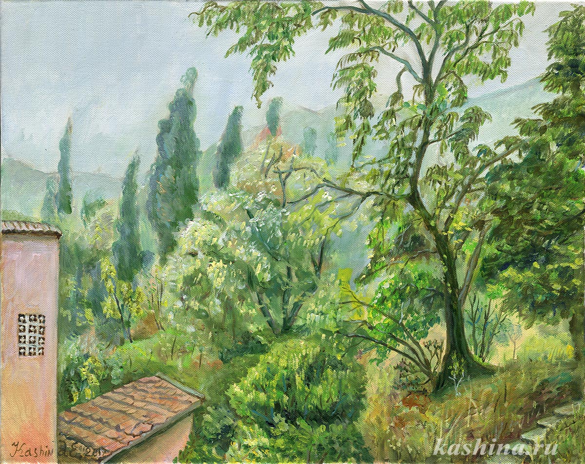 "Corfu after the rain" Painting by Evgeniya Kashina