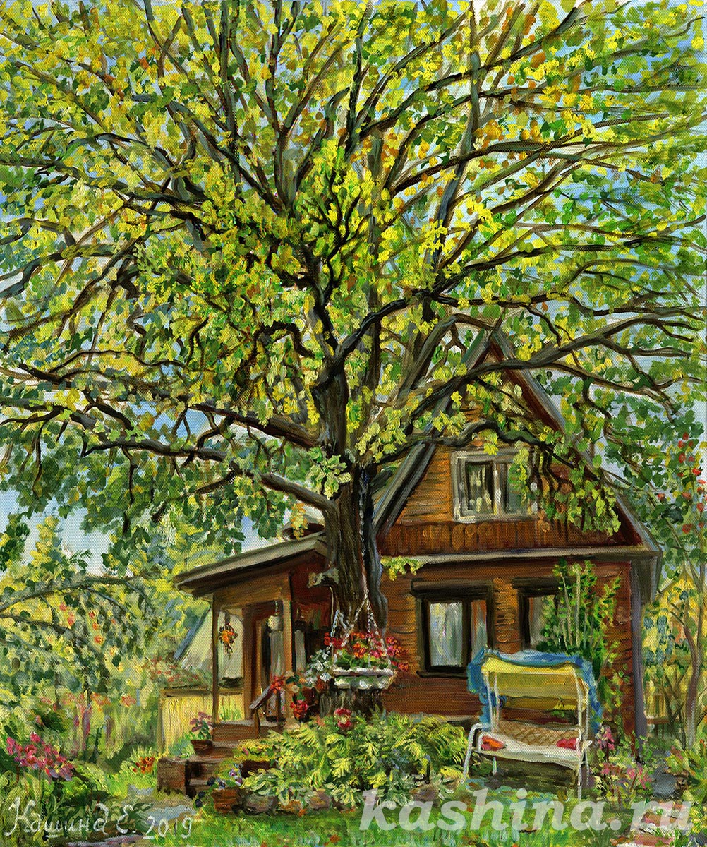 "The Oak from Petelino," painting by Evgeniya Kashina
