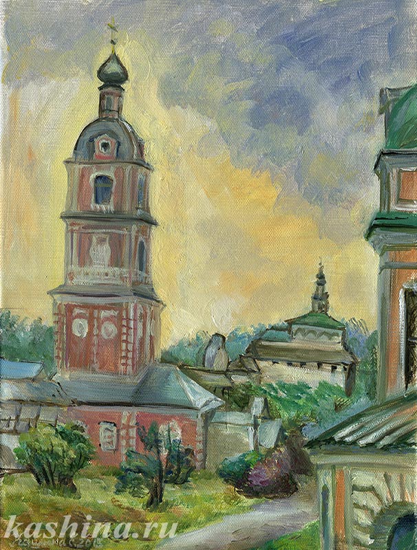 "The bell tower of the Goritsky monastery" Painting by Evgeniya Kashina