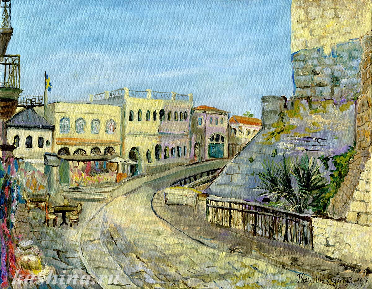 "Jaffa Gate. Jerusalem Old City" Painting by Evgeniya Kashina
