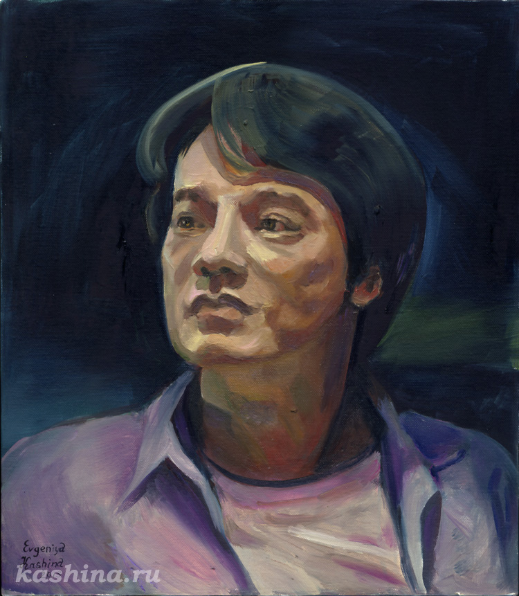 Taiwanese. Male portrait, painting by Evgeniya Kashina