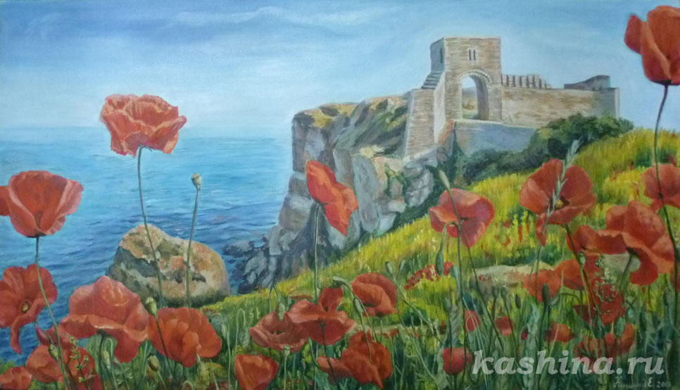 "Poppies of Kaliakra" Painting by Evgeniya Kashina