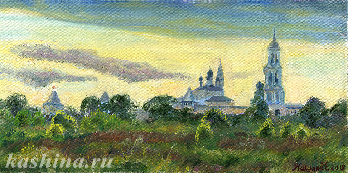 "View of the Nikitsky Monastery" Painting by Evgeniya Kashina