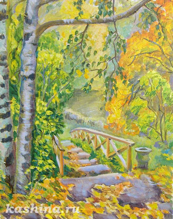 Autumn Park, painting by Evgeniya Kashina