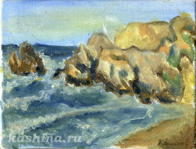 "Surf on the Sea of Azov" Painting by Evgeniya Kashina "Surf on the Sea of Azov" Painting by Evgeniya Kashina