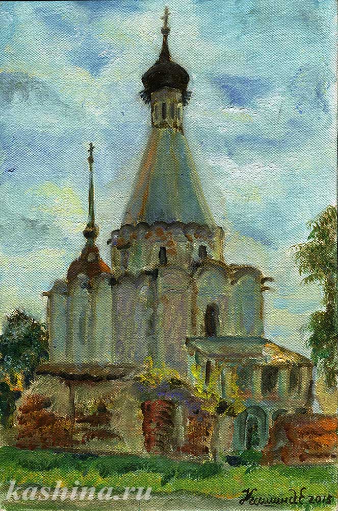 "Peter Metropolitan's Church" Painting by Evgeniya Kashina