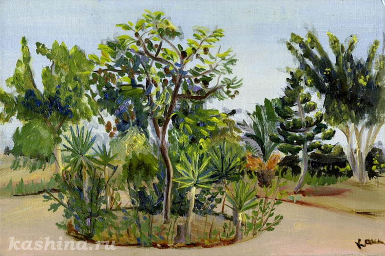 "The Luxuriant  Verdure of Cyprus" Painting by Evgeniya Kashina