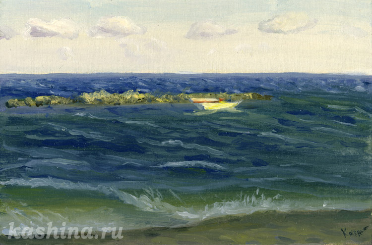"Mediterranean Sea" Painting by Evgeniya Kashina