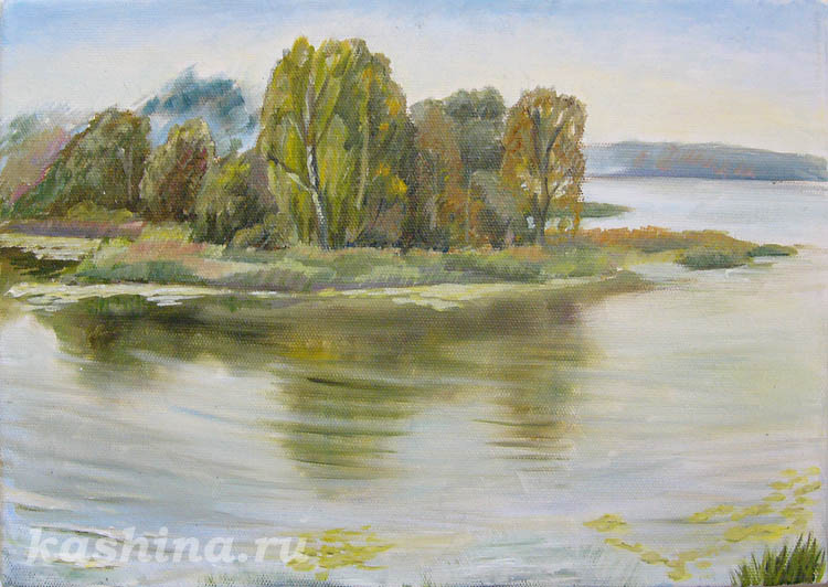 September morning, painting by Evgeniya Kashina