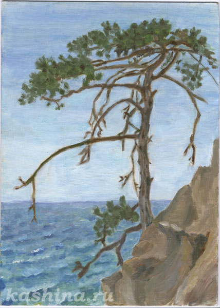 "Crimean Pine: the Four elements" Painting by Evgeniya Kashina