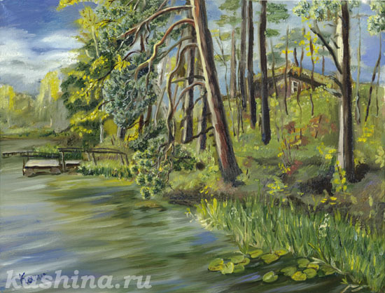 Near the Water, painting by Evgeniya Kashina
