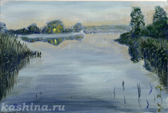 Evening, painting by Evgeniya Kashina